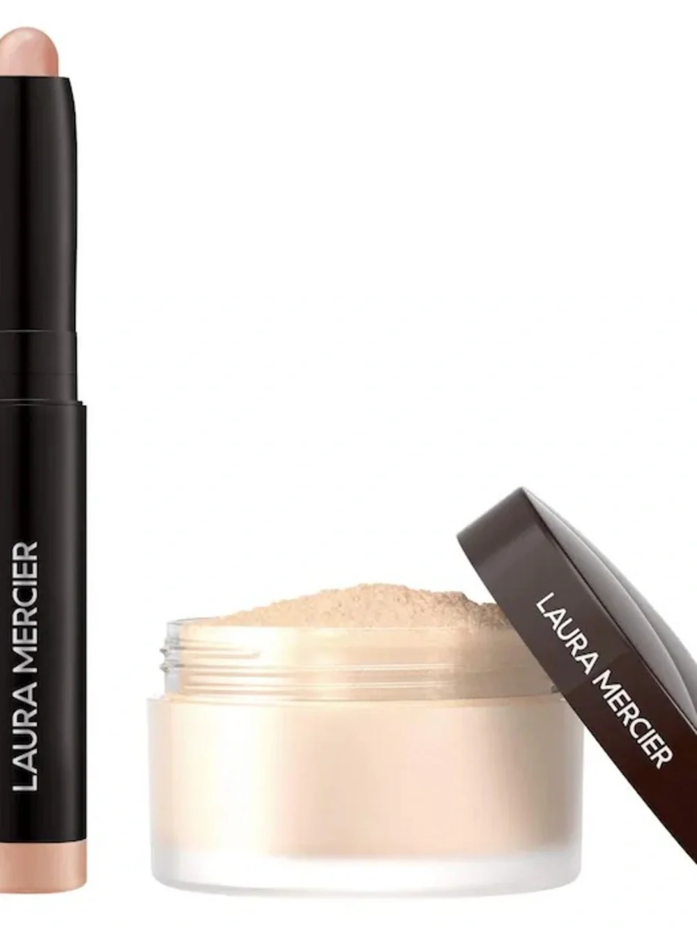 NIB- Laura Mercier Setting Powder & Highlight Stick Duo in Cream-Beige and Black